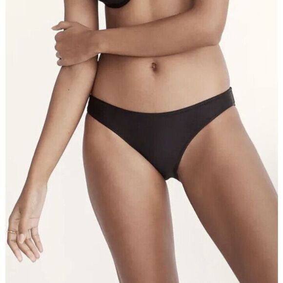 Madewell MD330 Womens Sz S Black Second Wave Classic Bikini Bottom - Picture 4 of 7